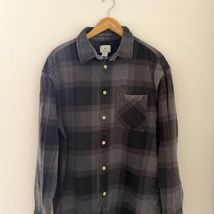 H&M Men's Gray Plaid Shirt Large